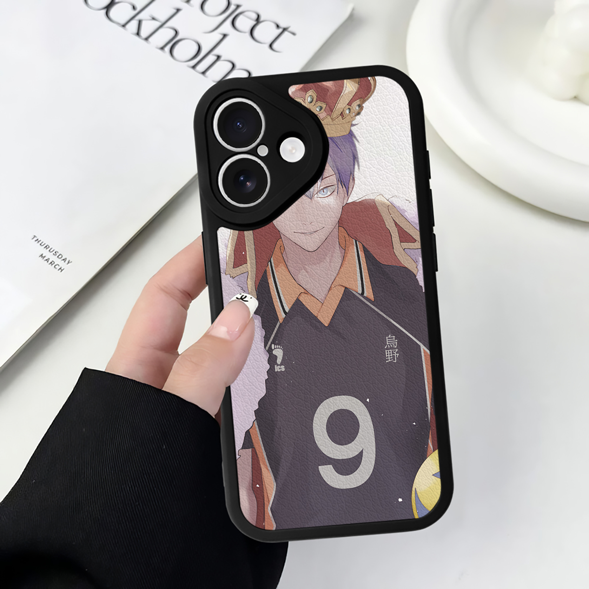 （画像用） ハイキュー!! Haikyu!! 【iPhone 16シリーズ対応】シリコンスマホケース（レザー調） 材質：シリコン